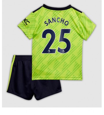 Manchester United Jadon Sancho #25 Tredjedraktsett Barn 2022-23 Kortermet (+ Korte bukser)